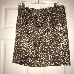 Loft Animal Print Skirt